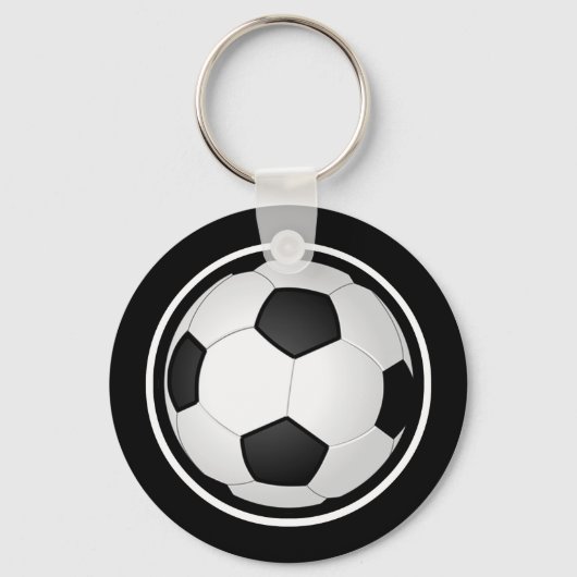 Zwarte, witte Sleutelhangers van de Voetbal (Achterkant)