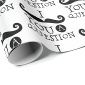 Zwarte witte snor Humor Cadeaupapier (Rol Hoek)