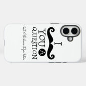 Zwarte witte snor Humor Case-Mate iPhone Case (Achterkant (horizontaal))