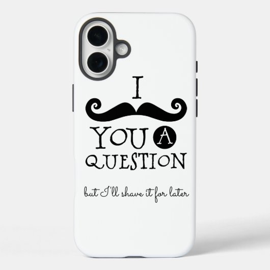 Zwarte witte snor Humor Case-Mate iPhone Case (Achterkant)