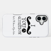 Zwarte witte snor Humor iPhone Hoesje (Achterkant horizontaal)
