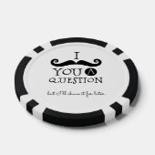 Zwarte witte snor Humor Poker Chips (Enkel)