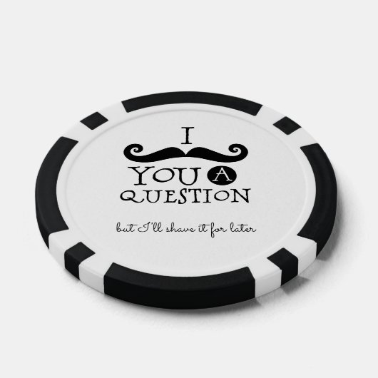 Zwarte witte snor Humor Poker Chips (Enkel)