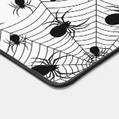 Zwarte Witte spinnen spinnenweb Halloween patroon Bureaumat (Hoek)