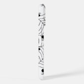 Zwarte Witte spinnen spinnenweb Halloween patroon iPhone Hoesje (Rechterkant)