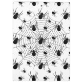 Zwarte Witte spinnen spinnenweb Halloween patroon Klembord (Achterkant)