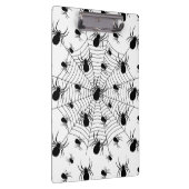Zwarte Witte spinnen spinnenweb Halloween patroon Klembord (Rechts)
