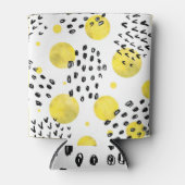 Zwarte witte spiralen: trendy doedels. blikjeskoeler (Voorkant)