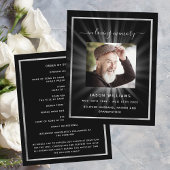 Zwarte witte ster foto begrafenisprogramma