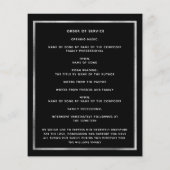 Zwarte witte ster foto begrafenisprogramma (Achterkant)