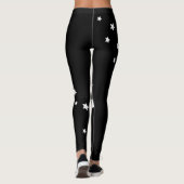 Zwarte witte sterren leggings (Achterkant)
