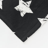 Zwarte, witte sterren: urban grunge. fleece deken (Hoek)