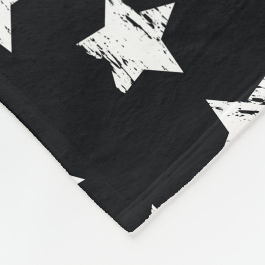 Zwarte, witte sterren: urban grunge. fleece deken (Hoek)