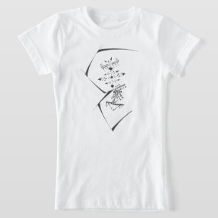 Zwarte Witte Stippen Abstract Tribal Tattoo Kunst T-shirt