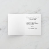 Zwarte witte streep Dank u Meerdere tekstvelden Bedankkaart (Binnen)