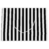 Zwarte witte streep groot cadeauzakje (Voorkant)