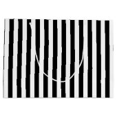 Zwarte witte streep groot cadeauzakje (Achterkant)