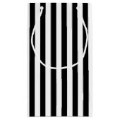 Zwarte witte streep klein cadeauzakje (Achterkant)