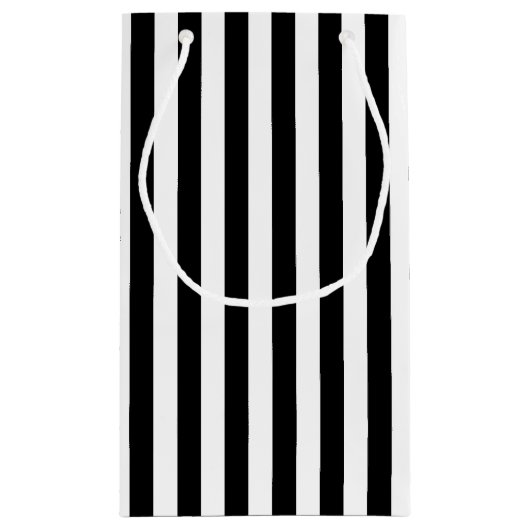 Zwarte witte streep klein cadeauzakje (Achterkant)