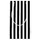 Zwarte witte streep klein cadeauzakje (Voorkant)