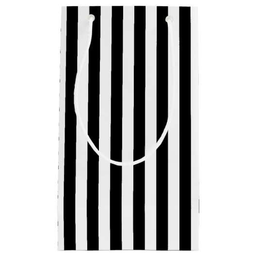 Zwarte witte streep klein cadeauzakje (Voorkant)