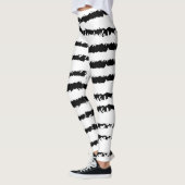 Zwarte witte streep leggings (Links)