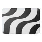 zwarte + witte streep modern badmat (Voorkant)