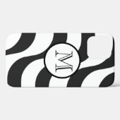 zwarte + witte streep modern Case-Mate iPhone case (Achterkant (horizontaal))