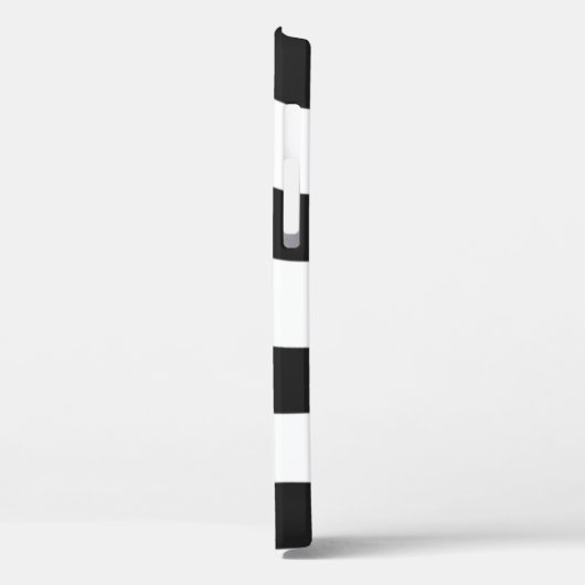 zwarte + witte streep modern Case-Mate iPhone case (Achterkant / Links)