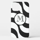 zwarte + witte streep modern Case-Mate iPhone case (Achterkant)