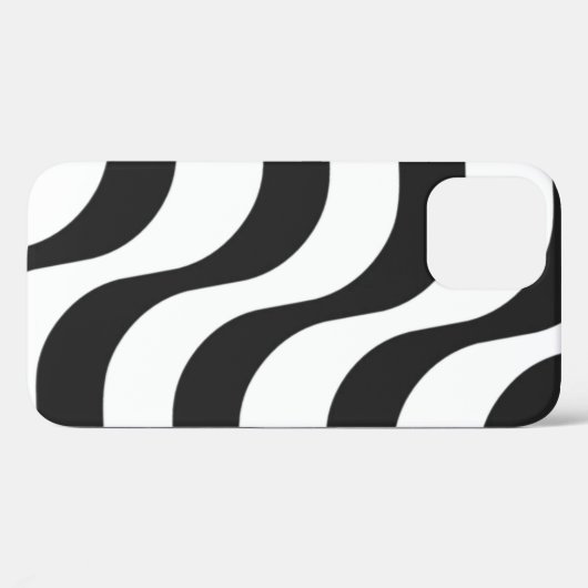 zwarte + witte streep modern Case-Mate iPhone case (Achterkant (horizontaal))