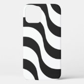 zwarte + witte streep modern Case-Mate iPhone case (Achterkant)