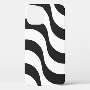zwarte + witte streep modern Case-Mate iPhone case