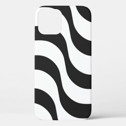zwarte + witte streep modern Case-Mate iPhone case (Achterkant)