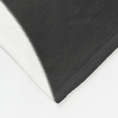 zwarte + witte streep modern fleece deken (Hoek)