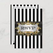Zwarte Witte Streep RSVP 1 (Voorkant / Achterkant)