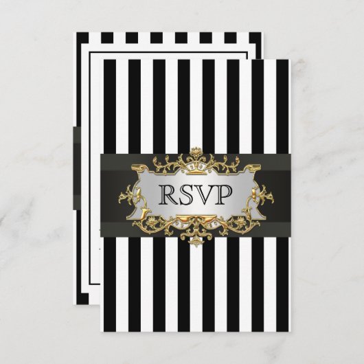 Zwarte witte streep RSVP 1C (Voorkant / Achterkant)