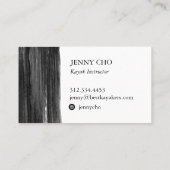 Zwarte witte streep visitekaartje (Achterkant)