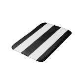 Zwarte witte strepen badmat (Gekanteld)