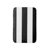 Zwarte witte strepen badmat (Voorkant Verticaal)
