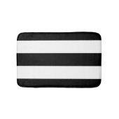 Zwarte witte strepen badmat (Voorkant)