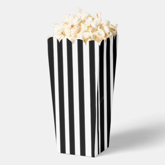 Zwarte witte strepen bedankdoosjes (Popped)