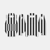 Zwarte witte strepen bedankdoosjes (Uitgevouwen)