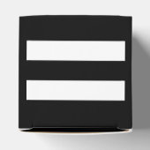 Zwarte witte strepen bedankdoosjes (Bovenkant)