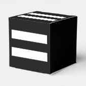 Zwarte witte strepen bedankdoosjes (Achterkant)