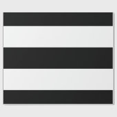 Zwarte witte strepen cadeaupapier (Vlak)