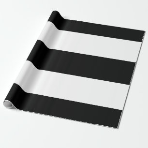 Zwarte witte strepen cadeaupapier