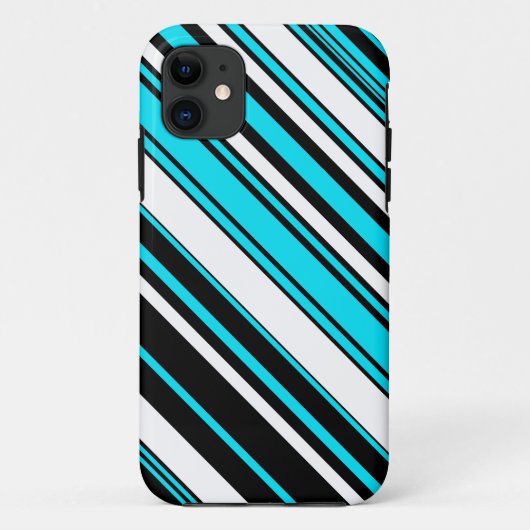 Zwarte witte strepen Case-Mate iPhone case (Achterkant)