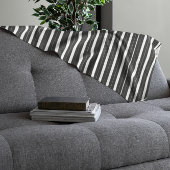 Zwarte witte strepen fleece deken