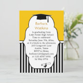 Zwarte witte strepen, geel, mortierachtig Afstuder Kaart (Staand voorkant)